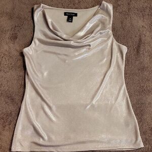 WHBM Shimmering Cream Top